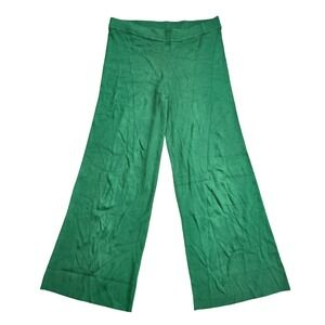 Gabrielle Union NWT Women's Wide Leg Ribbed Knit Pants Green XXL‎